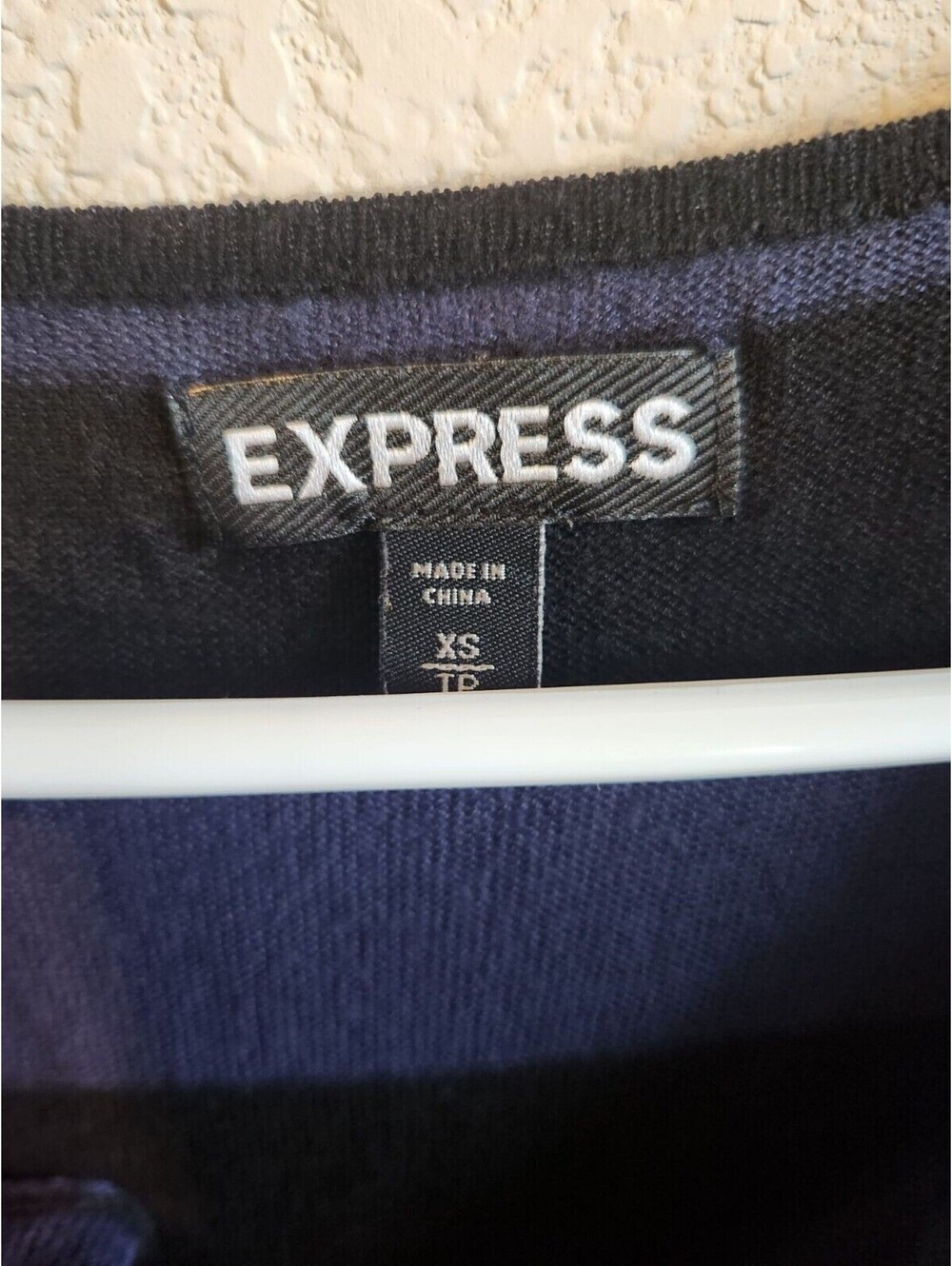Express Womens Sz XS Pencil Dress Mini Length Blue and Black - Picture 2 of 3